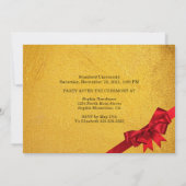 Gold Share your News 3 Foto Graduparty Kaart (Achterkant)