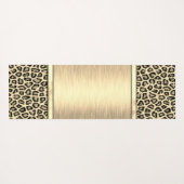 Gold Sheen Gold-leopard-printer Yogamat (Achterkant (horizontaal))
