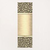 Gold Sheen Gold-leopard-printer Yogamat (Voorkant)