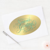 Gold Sheen Season's Greetings Sticker (Envelop)