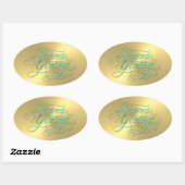 Gold Sheen Season's Greetings Sticker (Vel)