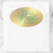 Gold Sheen Season's Greetings Sticker (Tas)