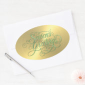 Gold Sheen Season's Greetings Sticker (Envelop)