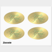 Gold Sheen Season's Greetings Sticker (Vel)