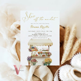 Gold She's Off The Market Uitnodiging voor een bru