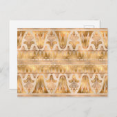 Gold Shimmer Art Deco Briefkaart (Voorkant / Achterkant)