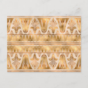 Gold Shimmer Art Deco Briefkaart