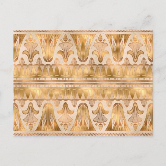 Gold Shimmer Art Deco Briefkaart (Voorkant)