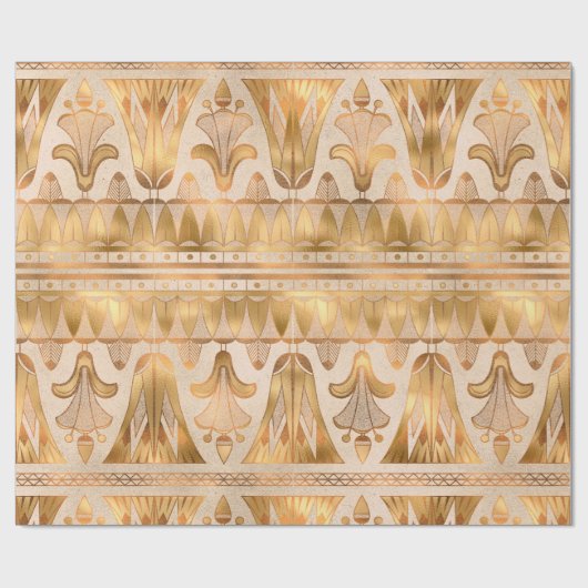 Gold Shimmer Art Deco Cadeaupapier (Vlak)