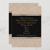 Gold Shimmer & Black Elegant Evenement Uitnodiging (Voorkant / Achterkant)