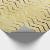 Gold Shimmer Chevron op Gold Cadeaupapier (Hoek)