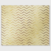 Gold Shimmer Chevron op Gold Cadeaupapier (Vlak)