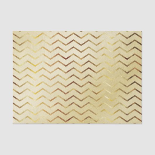 Gold Shimmer Chevron op Gold Tissuepapier (Voorkant)