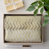 Gold Shimmer Chevron op Gold Tissuepapier (Geschenk)