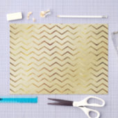 Gold Shimmer Chevron op Gold Tissuepapier (Craft)