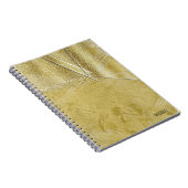 Gold Shimmer Crystal Glam Designer Style Notitieboek (Rechterzijde)
