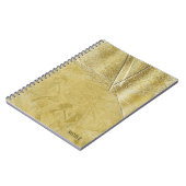 Gold Shimmer Crystal Glam Designer Style Notitieboek (Linkerzijde)
