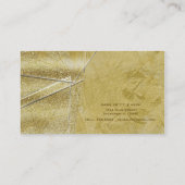 Gold Shimmer Crystal Glam Designer Style Visitekaartje (Achterkant)