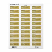 Gold Shimmer Crystal Glam Etiket (Full Sheet)