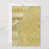 Gold Shimmer Crystal Glam Party-uitnodigingen Kaart (Achterkant)