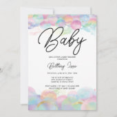 Gold Shimmer en Bubble Rainbow 1st Baby shower Kaart (Voorkant)