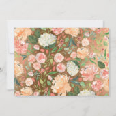 Gold Shimmer Floral Waterverf Bachelorette Party Kaart (Achterkant)