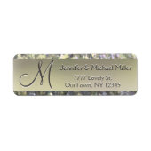 Gold Shimmer Glitter Address Label (Voorkant)