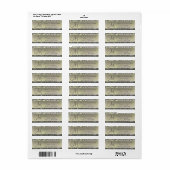 Gold Shimmer Glitter Address Label (Full Sheet)
