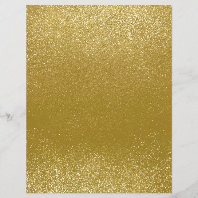 Gold Shimmer Glitter Dust Scrapbook Paper (Voorkant)