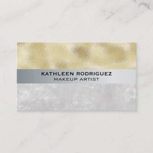 Gold Shimmer | Kleurblok voor textiel Visitekaartje (Voorkant)