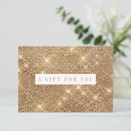 Gold Shimmer Marble Gift Certificate (Staand voorkant)