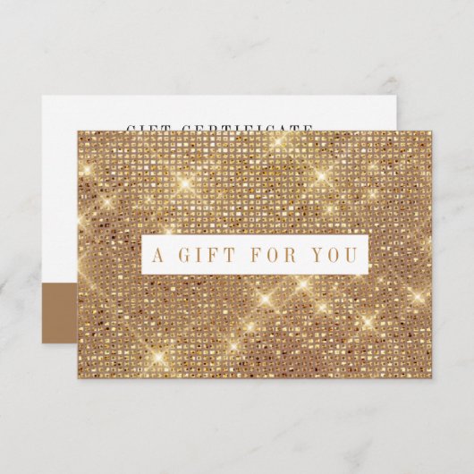 Gold Shimmer Marble Gift Certificate (Voorkant / Achterkant)