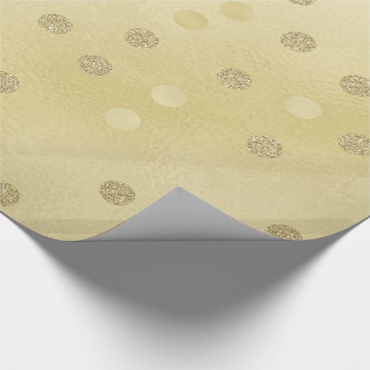 Gold Shimmer met Glitter Circles Cadeaupapier (Hoek)