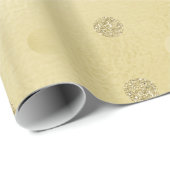 Gold Shimmer met Glitter Circles Cadeaupapier (Rol Hoek)