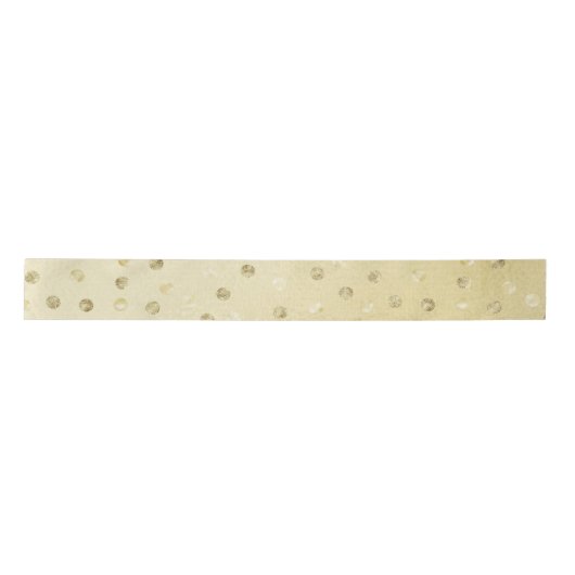 Gold Shimmer met Glitter Circles Satijnen Lint (Voorkant)