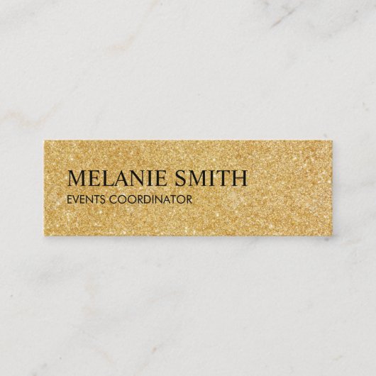Gold Shimmer Mini Visitekaartje (Voorkant)