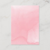 Gold Shimmer on roze Waterverf Visitekaartje (Achterkant)