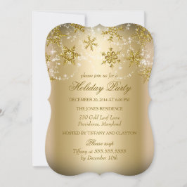 Gold Shimmer Snowflake kerstfeestdag Kaart
