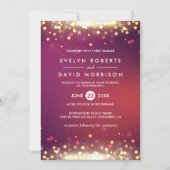 Gold Shimmer Sparking Lights Formele bruiloft Kaart (Voorkant)
