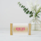 Gold Shimmer | Vervagen en parels Visitekaartje (Staand voorkant)