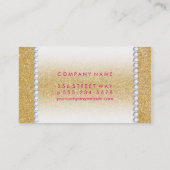 Gold Shimmer | Vervagen en parels Visitekaartje (Achterkant)