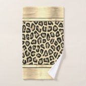 Gold Shimmery Leopard Print Bad Handdoek (Handdoek)