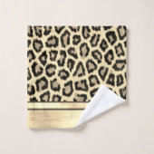 Gold Shimmery Leopard Print Bad Handdoek (Wasdoekje)