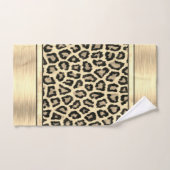 Gold Shimmery Leopard Print Bad Handdoek (Handdoek)