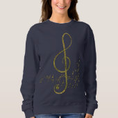 Gold Shimmery Music Trui (Voorkant)