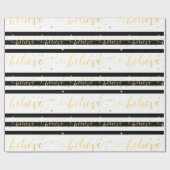 Gold Shine Believe | Vakantiepapier Cadeaupapier (Vlak)