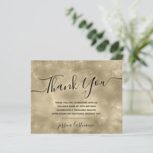 Gold Shine Budget Hartelijk dank (Staand voorkant)