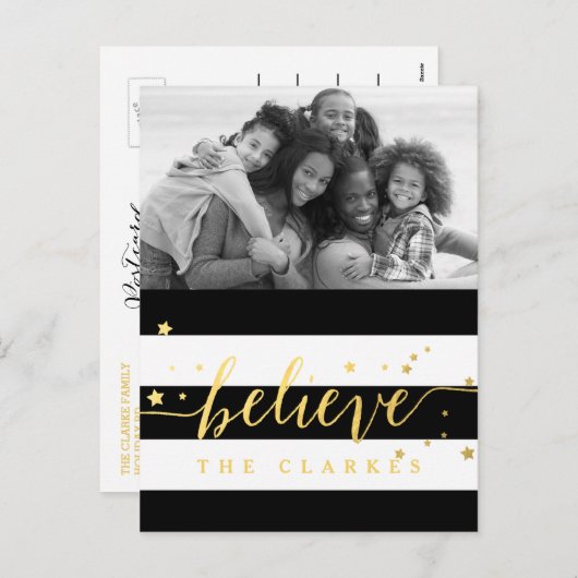 Gold Shine Geloof | Vakantiefoto Briefkaart (Voorkant / Achterkant)