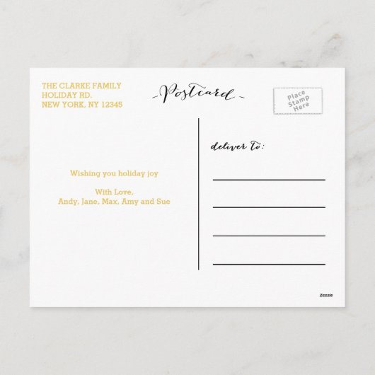 Gold Shine Geloof | Vakantiefoto Briefkaart (Achterkant)