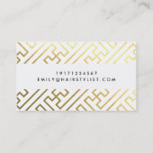 Gold Shine Geometric Pattern Visitekaartjes (Achterkant)